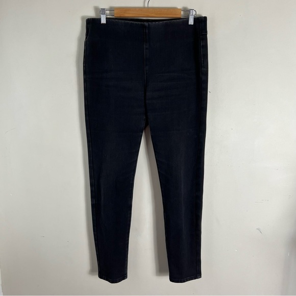 Soft Surroundings The Ultimate Denim Pull On Slim Jeans Faded Black Wash SZ M - Picture 5 of 11
